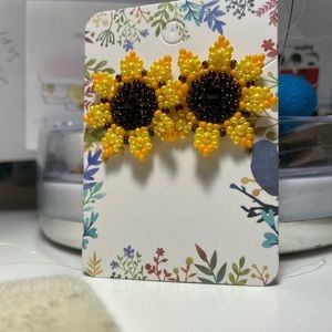 Sun flower home made earrings